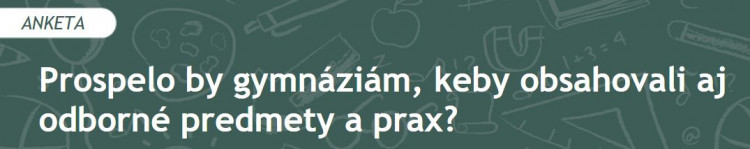Prospelo by gymnáziám, keby obsahovali aj odborné predmety a prax? (2021/2)