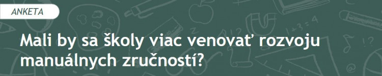 Mali by sa školy viac venovať rozvoju manuálnych zručností (2021/1)