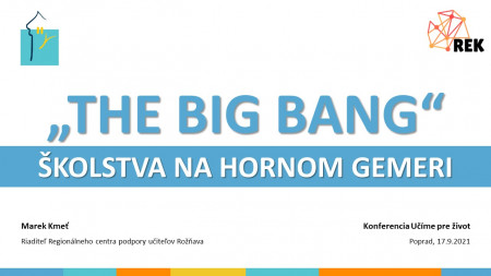 Marek Kmeť: „The Big Bang“ školstva na Hornom Gemeri
