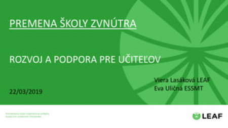 Eva Uličná, Viera Lasáková - Buďte zmenou slovenského školstva