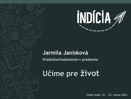 Jarmila Janisková: Priebežné hodnotenie v predmete