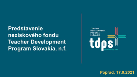 Marek Kmeť, Petra Gubišová: Osobnostný rozvoj s podporou grantových programov TDPS 