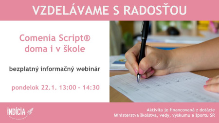Comenia Script® doma i v škole -  1/2024 - informačný webinár