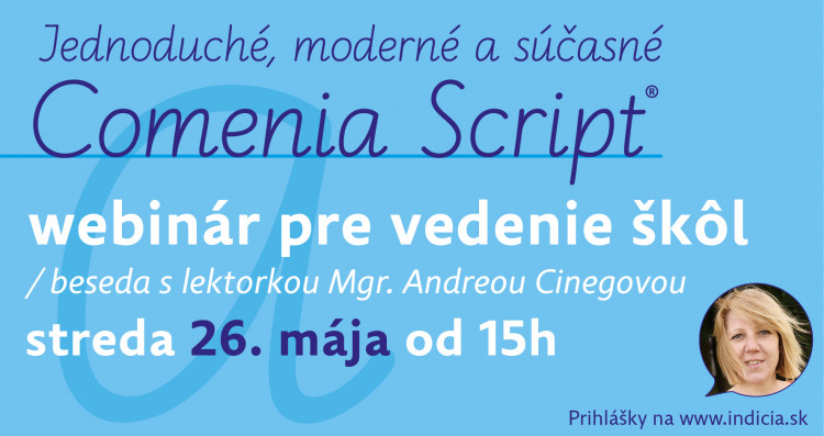 Jednoduché, moderné a súčasné - Comenia Script® 